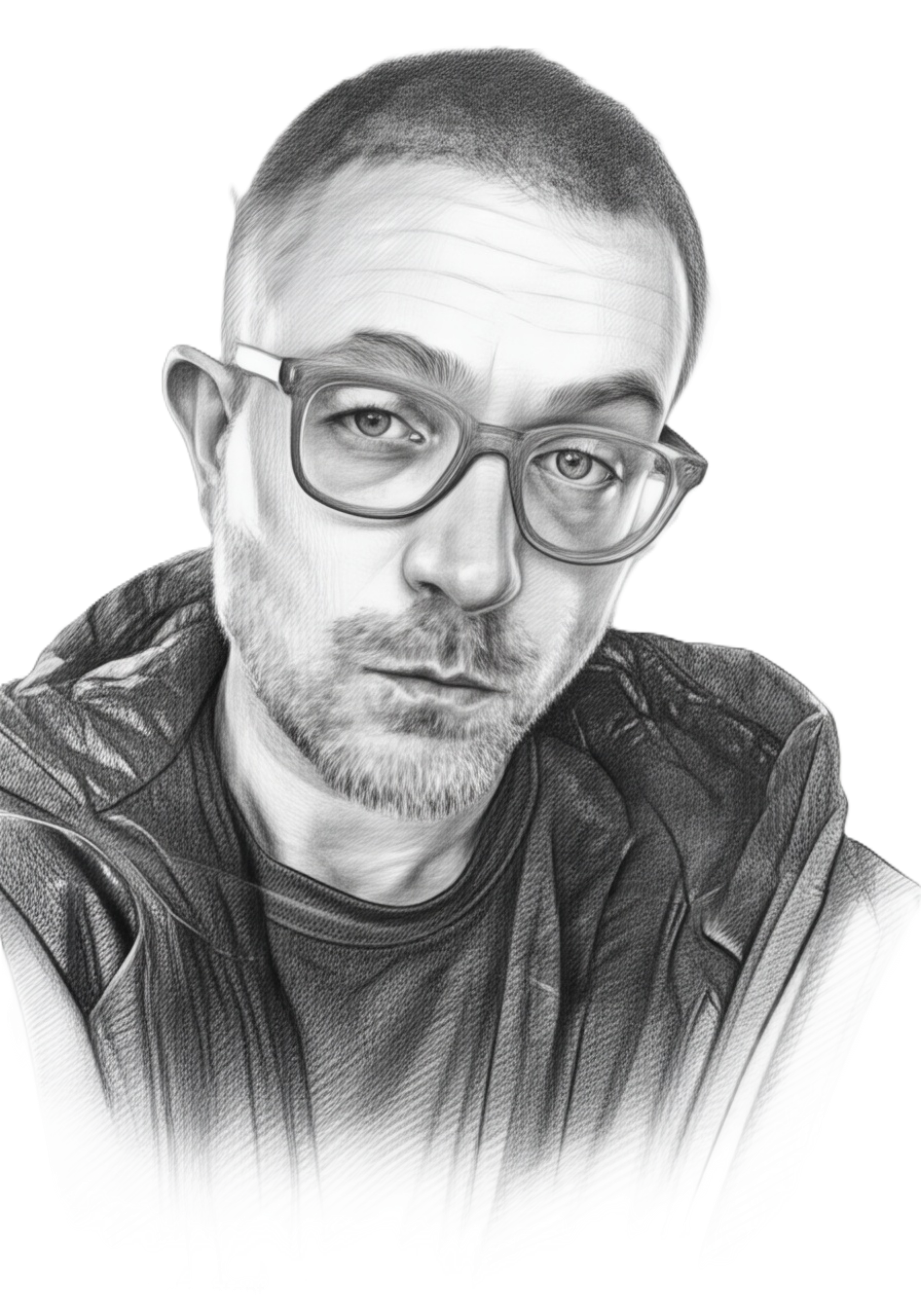 Portrait sketch of Ian Buchanan